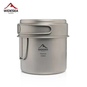 WIDESEA Titan ultraleichtes Camping Kochgeschirr Outdoor Kochtopf Set 1100+450ml - Bild 1 von 8