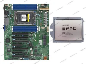 Supermicro H12SSL-i Motherboard + AMD EPYC 7C13 2.0GHz 64 Core =7713 CPU Combos - Afbeelding 1 van 3