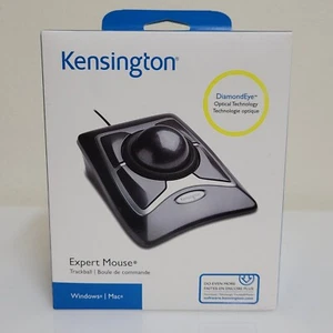 Kensington Expert Mouse® Wired Trackball Scroll Ring Custom Buttons WINDOWS MAC - Picture 1 of 6
