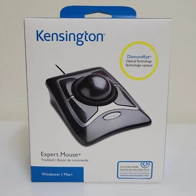 Kensington Expert Mouse® Wired Trackball Scroll Ring Custom Buttons WINDOWS MAC - Image 1 of 4