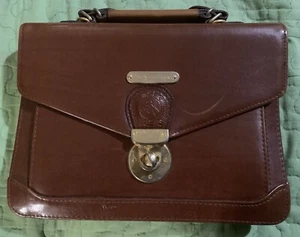 Vintage Polo Ralph Lauren Brown Leather Clutch Purse - Picture 1 of 9