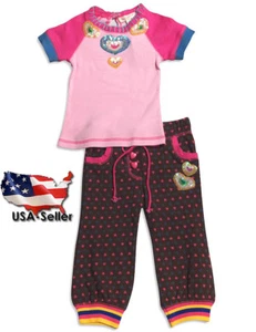 Baby Sara Infant Baby Girls Short Sleeve Embellished Pant Set - Picture 1 of 3