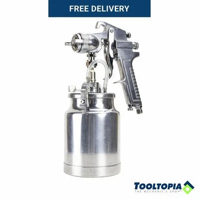 SIP Suction Feed Air Spray Gun Paint 2mm Nozzle Diamond 8.5CFM 1L Cup 02132 - Image 1 of 4