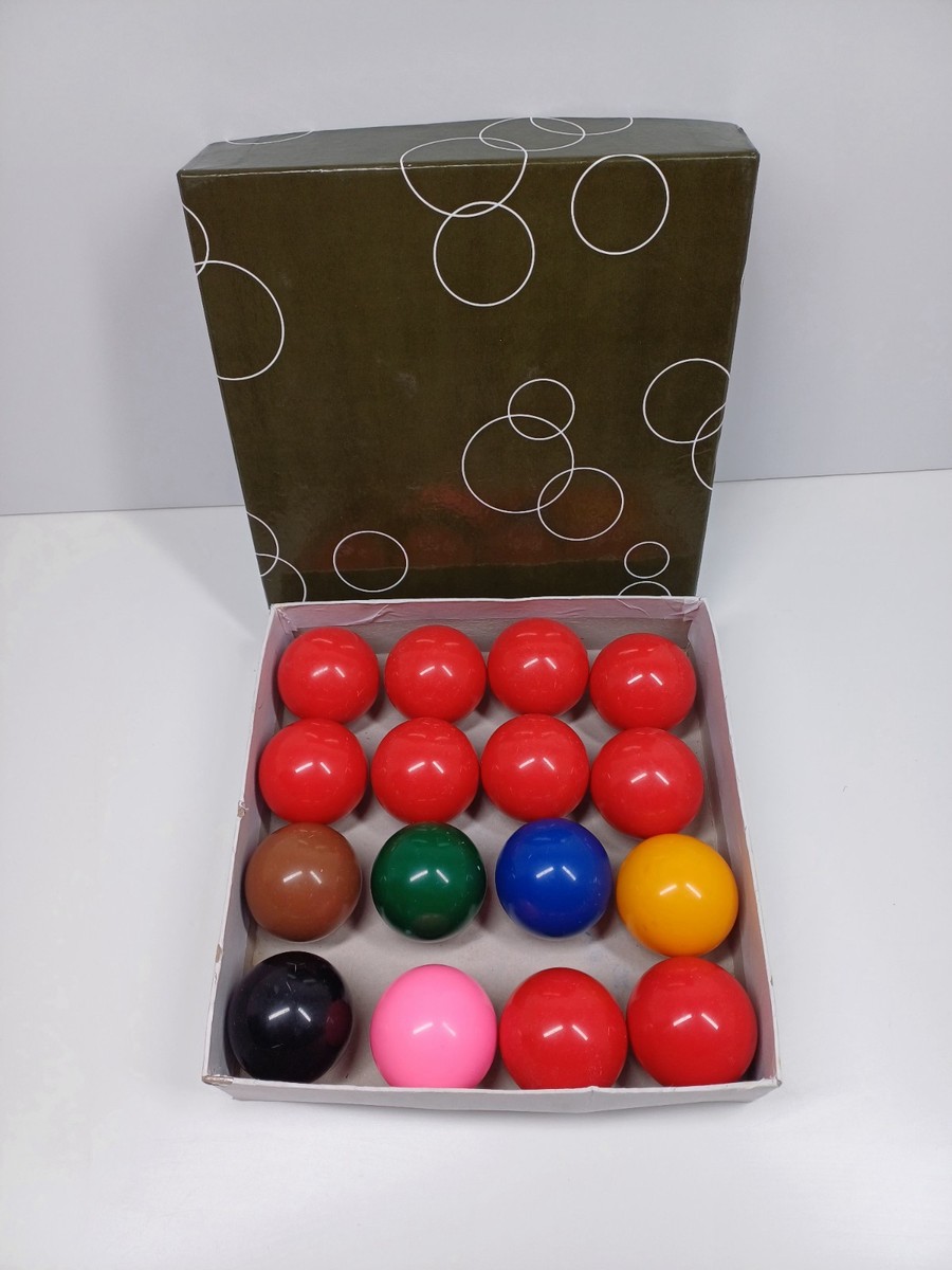 PowerGlide Snooker Ball Set – Tournament Size With 10/15 Reds, Colors & Cue Ball (Multiple Sizes)