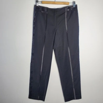 Pantalones Magasconi Negro Lentejuelas Mezcla Lana Talla 6 Nuevos con etiquetas adjuntas  Foto 1 de 4