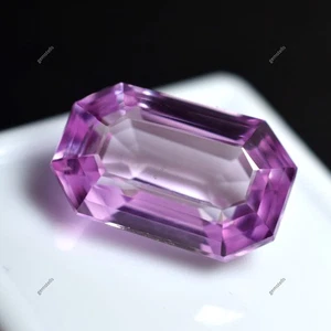 Anillo Piedra Preciosa Suelta Zafiro Corte Esmeralda Rosa Claro Natural 14.05 Ct CERTIFICADO - Imagen 1 de 8