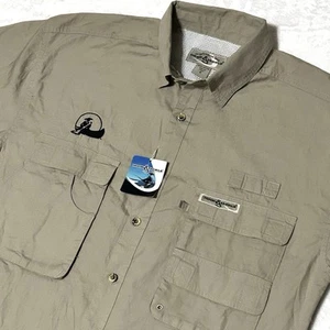 NWT Hook & Tackle Gulf Stream Shirt Men's M Sand Hi-Tech Fishing Gear Vented - Picture 1 of 18