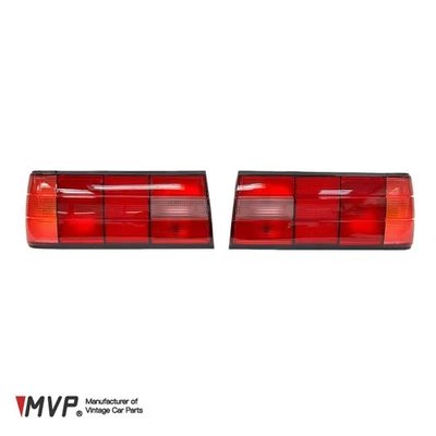 BMW E30 Coupe Sedan MHW All-Red Smoke Tail Light Lens Set, W/Emark & SAE - Image 1 of 4