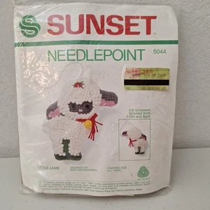 Sunset Needlepoint Ornament Kit 4" Little Lamb 5044 Vintage 1981 Neu - Bild 1 von 7