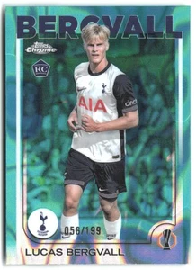 2024-25 Topps Chrome UCL #112 Lucas Bergvall Aqua Lava Refractor - Picture 1 of 2