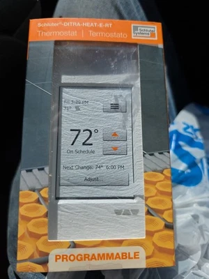 Ditra Heat Touchscreen Programmable Floor Heating Thermostat dhert102/bw. NEW - Image 1 of 4