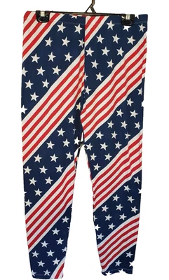 Leggings bandera americana/estrellas/rayas. Chances R. XL. Cintura alta. Poliéster/Spandex Foto 1 de 4