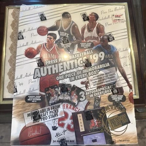 1999 PressPass Authentic NBA Hobby Box FACTORY Sealed RARE BOX 3 AUTOS /BOX - Picture 1 of 4