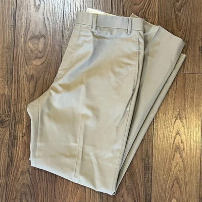 Pantalones de trabajo de vestir Lauren Ralph Lauren para hombre 36x32 lana tostada rectos cómodos Foto 1 de 4