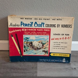 Vintage Hasbro Coloring By Number Pencil Craft Historic Incomplete No Pencils - Picture 1 of 13