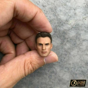 1/12th Captain America Male Head Sculpt Fit 6'' Collectible Figure Model Toy - Picture 1 of 6