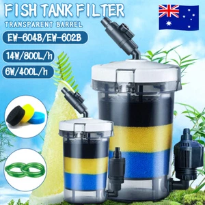 Aquarium External Canister Filter Aqua Fish Water Tank Sponge Pond 400/800L/H AU - Picture 1 of 16