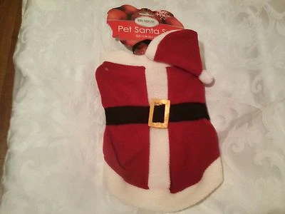    Pet Santa Dog  Suit size 12'' New Christmas and gifts holiday  - Image 1 of 4