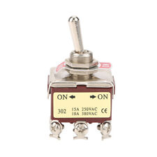 On ON 2 Position Toggle Switch 3PDT 9 Pin 12mm 15A/250VAC 10A/380VAC Spares FEI