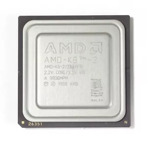 Socket 7 CPU - AMD K6-2 333MHz - AMD-K6-2/333AFR - TESTED - Picture 1 of 2