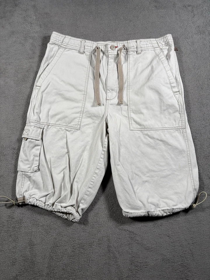 VINTAGE Express Capri Cargo Shorts Womens Medium Utility Hip Hop Skater 90s/Y2K — 第 1/4 张图片