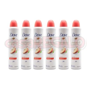 6x Dove 220ml Antiperspirant Deodorant Go Fresh Apple And White Tea Scent - Picture 1 of 3