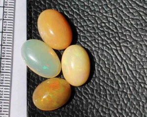 AAA quality Natural Ethiopian opal Oval Cabochons 11*16.5 MM 4 PC Lot 18.10 Ct - Picture 1 of 3