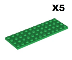 Lego ® Lot 5 Plaque Simple Vert 4 x 12 Plate Green Plate 3029 NEW - Picture 1 of 1