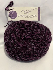 Lorna’s Laces filato tinto a mano palla lana viscosa viola nero filato palla - Foto 1 di 6