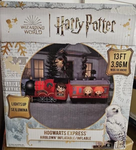 Gemmy 13ft Long Hogwarts Express Christmas Train Inflatable - Picture 1 of 2