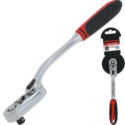 "Mango de trinquete de cabeza giratoria de bloqueo reversible Neilsen liberación rápida 1/4"