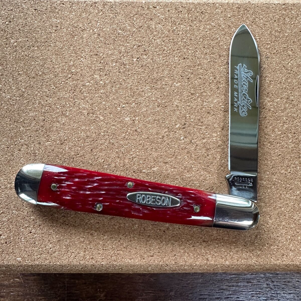 Robeson Bone Handle Pocketknife Collectible Vintage Factory Robeson Bone Handle Pocketknife Collectible Vintage Factory