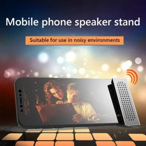 Mobile Phone Sound Amplifier Speaker Stand Phone Holder Support (Black) - Photo 1 sur 7
