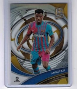2021-22 Panini Chronicles La Liga Ansu Fati Spectra Gold #'ed 10/10 Jersey # - Picture 1 of 2