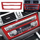 1Pcs Central Console Cd Switch Panel Trim Fit For Bmw  F20 F21 F22 F23 Red Suede