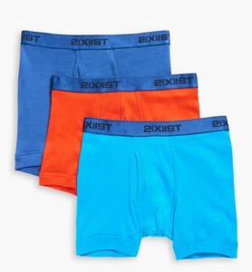 2(X)IST Men's NWT ESSENTIAL COTTON BOXER BRIEF 3-PACK Multi-Color - Picture 1 of 4
