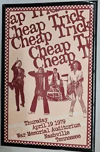 Cheap Trick 1979 Nashville Concert Poster 11 X 17 Framed - Picture 1 of 2