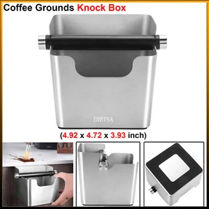 1x Coffee Grounds Knock Box - 4.92 x 4.72 x 3.93 inch, Rubber Bar Non-Slip Base - Picture 1 of 18