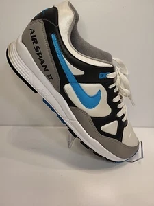 Nike Air Span II 2 Nero Laser Blu Bianco AH8047-001 Uomo Retro Running 11.5 - Foto 1 di 16