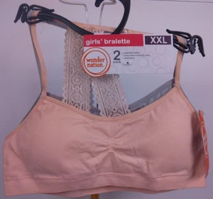 Wonder Nation 2 Pack Gray/Pink Lace Bralette Size XXL - New. (58) - Picture 1 of 15