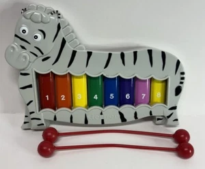 Vintage 1994 Gerber Graduates Totally Tots Zebra Xylophone Musical Toy + Mallets - Picture 1 of 5
