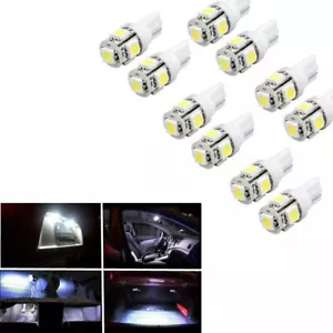 10pcs White Light T10 501 Led Car Side Bulbs Error Free Canbus Xenon W5w Lamps - Picture 1 of 10