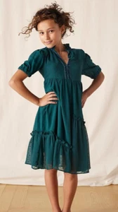 Matilda Jane Heart to Heart Opening Night Tween Clip Dot Dress Size 14 NEW - Picture 1 of 3