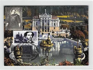 ALEMANIA MK LUDWIG REY BÁVARO LINDERHOF CASTILLO CARTA MÁXIMA MC CM d9603 - Imagen 1 de 2