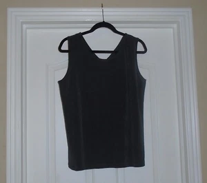 Chico's TRAVELERS REVERSIBLE TANK Size 4 XXL 20 22 Dark Gray Lavastone V NWT $50 - Picture 1 of 10