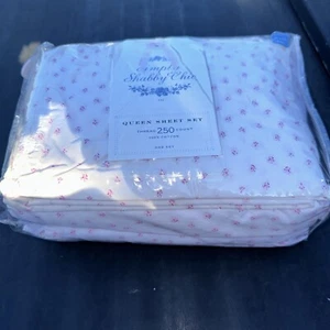Rachel Ashwell Simply Shabby Chic 100 % BAUMWOLLE Mon Ami Lakenset NEU QUEEN - Bild 1 von 3