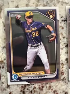 2024 Bowman Entwurf Chome Prosepct Karte Milwaukee Brewers Cooper Pratt #BDC-84 - Bild 1 von 1