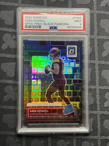 Sam Howell 2022 Optic Preview Rated Rookie Black Pandora Prizm /25 #P305 PSA 9