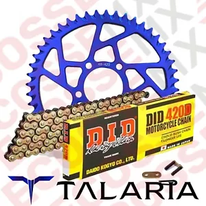TALARIA STING R STING UPGRADED DID GOLD & BLACK CHAIN WITH 52TOOTH BLUE SPROCKET - Picture 1 of 10
