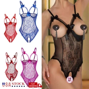 Women's Sexy-Lingerie Babydoll Sleepwear Underwear Lace Dress G-String Nightwear - Picture 1 of 38